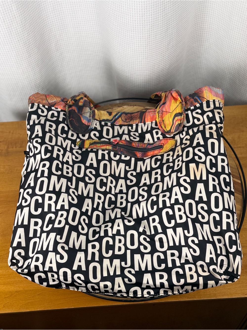 Marc Jacobs Quilted Nylon Tote Large Multicolored EUC - Picture 7 of 8